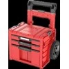 Q-Brick Įrankių dėžė Qbrick System PRO Cart 2.0 Plus Ultra HD Custom, raudonos spalvos, stalčių skaičius: 3