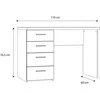 Domoletti Biurko MT935-Z12M Balta 110 cm x 60 cm