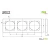 Liregus 3-vietis rėmelis EPSILON SLIM LINE, antracito sp.