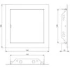 Apžiūros liukas Europlast, 150 mm x 150 mm