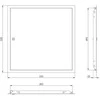 Apžiūros liukas Europlast, 500 mm x 500 mm