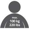 RIDDER Ranktūris atraminis Max 60cm, Baltas