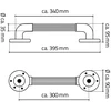 RIDDER Rokturis atbalstam Max 30cm, juodas
