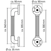 RIDDER Rankena palaikymui Max 30cm Balta