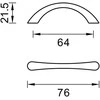 Domoletti FURNITURE HANDLE 211BS/64 Juodas
