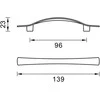 Domoletti FURNITURE HANDLE UN06/96 MAT NI