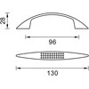 Domoletti FURNITURE HANDLE UN88/96 MAT CR