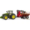Rotaļu traktori ar piederumiem Bruder John Deere 7R 350 With Forest Trailer BR-03154, 1:16, daudzkrāsaina