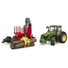 Rotaļu traktori ar piederumiem Bruder John Deere 7R 350 With Forest Trailer BR-03154, 1:16, daudzkrāsaina