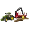 Rotaļu traktori ar piederumiem Bruder John Deere 7R 350 With Forest Trailer BR-03154, 1:16, daudzkrāsaina