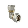 Užveržiama alkūnė TDM Brass 1065, 90 °, 20mm, žalvaris