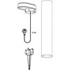 Šviestuvas Ludeco OSKAR PL1023, 1.5W, LED, IP44, juodas