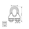 Lyno suspaudiklis Haushalt, AISI304, 1DD, 8 mm