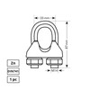 Lyno suspaudiklis Haushalt, ZN, DIN741, 1DD, 22 mm