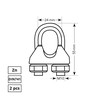 Lyno suspaudiklis Haushalt, ZN, 2DD, 13 mm