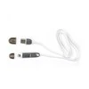 Sbox Technology Sbox 2IN1W USB->Micro USB+IPH.5 M/M 1M baltos spalvos