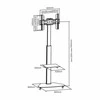 Laikiklis Sbox Floor Flat Screen LED TV Stand 37-70" 40kg FS-500