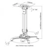 Sbox Technology SBOX lubinis laikiklis for Projektorius, height adjustable, rotatable, load Capacity iki 13.5kg (PM-18S)