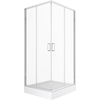 Showerstyle Dušo kabina 3D PRIVIA 800x800mm, kampinis padėklas, sifonas