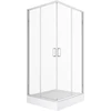 Showerstyle Dušo kabina 3D PRIVIA 900x900mm, kvadratinis padėklas, sifonas