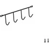 Domoletti HANGER 4 HOOKS 250X59X32 Juodas 0309190