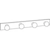 Domoletti HANGER 4 HOOKS D4 5-C1688.94 LAQ BEECH
