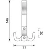 Drabužių pakaba Domoletti Z-355, 1 vnt., matinio chromo