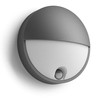Āra sienas lampa Philips Capricorn, 6W, LED, IP44, pelēka krās., 7.8 cm x 21.4 cm