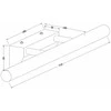 Sieninis šviestuvas Domoletti sieninis LED šviestuvas JQ5530 Juodas 70CM