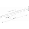 Sieninis šviestuvas Domoletti WALL LED LIGHT SIBIU BAR 4000K Juodas