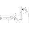 Ani_Plast Plautuvės sifonas 11/2×40. vamzdelis ø40