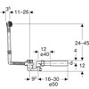 SIFONAS GEBERIT D52 26CM CHROMUOTAS