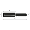Klein sistemos kieto metalo griovelio freza S6, D6, B25, L57, Z2+1