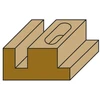 Klein sistemos kieto metalo griovelio freza S6, D6, B25, L57, Z2+1