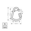 Haushalt Kacperek QUICK LINK DELTA SHAPED 8.0MM IN BLISTER