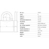 Spyna Abus 79267, sidabro spalvos, 79 mm x 47 mm