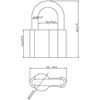Okko Žalias Cell Žalias Cell PADLOCK AL760 60 MM ALUMINIUM 6/72