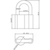 Okko KFA PADLOCK AL770 70 MM ALUMINIUM 6/48