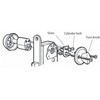 Spynos cilindras Valnes E701 13, 32 mm, chromuotas