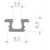Bėgeliai Rejs, stumdomosioms vidaus durims, 250 cm
