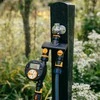 Fiskars Comfort čiaupo jungtis su dviem žarnų pajungimais On/ff