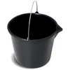Prosperplast Plastikinis kibiras, su piltuvėliu, su rankena, juodos sp., 12 l
