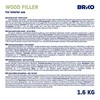 Briko WOOD FILLER INTERIOR BRIKO Baltas 1.6KG