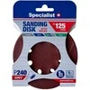 SPECIALIST+ šlifavimo popierius su skylėmis P240, 125 mm, 5 vnt.