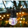 Sujungiama lauko girlianda su laikmačiu IP44 9.5m/20vnt. RGB/juodas