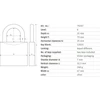 Spyna Abus 79267. sidabro. 79 mm x 47 mm
