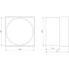 Ventiliatorius Ventiliacijos tarpmovė EUROPLAST VA91, 100 x 100 mm, D100