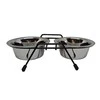 Stovas su dubenėliais šuniui Höppy MS Wire Diner Trapeze, 1.8 l, 2 vnt., sidabro sp.