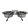 Stovas su dubenėliais šuniui Höppy MS Wire Diner Trapeze, 0.24 l, 2 vnt., sidabro sp.