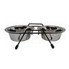Stovas su dubenėliais šuniui Höppy MS Wire Diner Trapeze, 1.8 l, 2 vnt., sidabro sp.